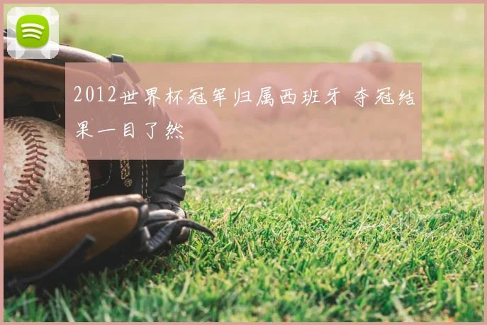 2012世界杯冠军归属西班牙 夺冠结果一目了然